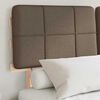 vidaXL Ramka ł&oacute;żka z tapicerowanym wezgłowiem Ciemnoszary 135 x 190 cm