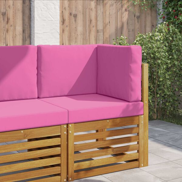 vidaXL Poduszka do sofy na zewnątrz 3 pcs R&oacute;żowy Poliester