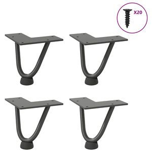 vidaXL Nogi do stolika kawowego 4 szt. Antracyt 10 cm Stal lite