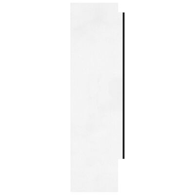 vidaXL Szafka łazienkowa z lustrem, 80x15x60 cm, MDF, biel z połyskiem