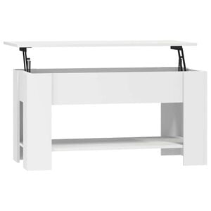 vidaXL Stolik kawowy, biały, 101x49x52 cm, materiał drewnopochodny