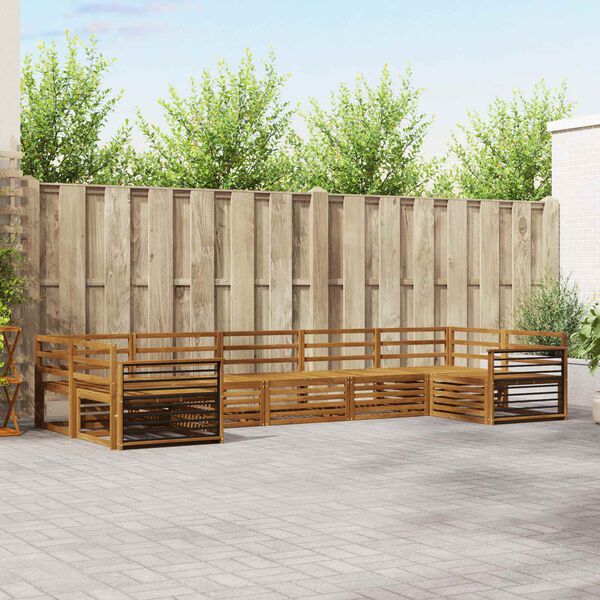 vidaXL Zestawy sof 7 pcs Naturalny Lite Drewno Akacji