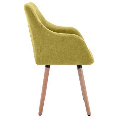 vidaXL Krzesła stołowe, 6 szt., zielone, tapicerowane tkaniną