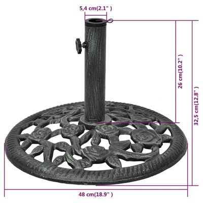 vidaXL Podstawa pod parasol żeliwna, 12 kg, 48 cm