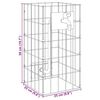 vidaXL Kolumna Gabionowa Srebrny 25 x 25 x 50 cm Stal nierdzewna