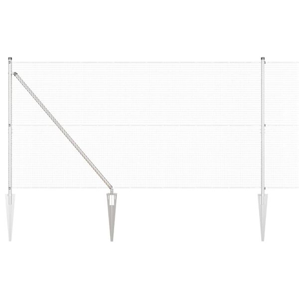 vidaXL Słupek ogrodzeniowy. Srebrny 25 x 1,4 m (siatka 16 x 16 mm)