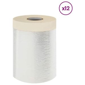 vidaXL Arkusz ochronny z taśmą klejącą 12 szt. przezroczysty HDPE