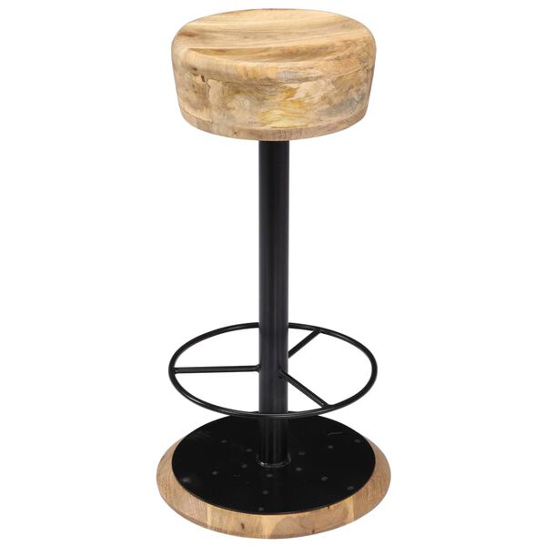 vidaXL Stołki barowe, 2 szt., lite drewno mango