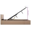 vidaXL Rama ł&oacute;żka z podnośnikiem, cappuccino, ekosk&oacute;ra, 140 x 200 cm