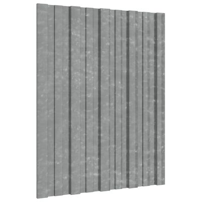 vidaXL Panele dachowe, 12 szt., stal galwanizowana, srebrne, 60x45 cm