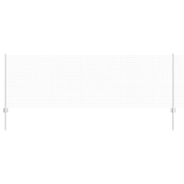 vidaXL Ogrodzenie z słupkiem Srebrny 0,8 x 25 m Stal