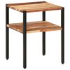 vidaXL Stolik boczny, 35x35x45, lite drewno akacji i żelazo