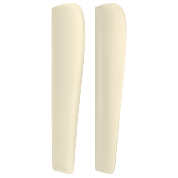 vidaXL Zagł&oacute;wek uszak, kremowy, 103x23x118/128 cm, sztuczna sk&oacute;ra