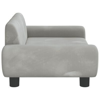 vidaXL Sofa dla dzieci, jasnoszara, 70x45x33 cm, aksamit