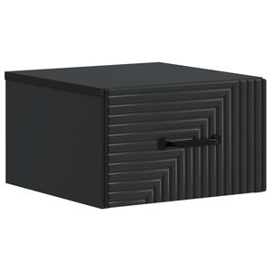 vidaXL Wisząca Szafka Nocna z szufladą Czarny 34,5 x 33 x 20 cm