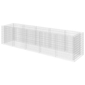 vidaXL Podwyższona donica gabionowa, galwanizowana stal, 450x90x100 cm