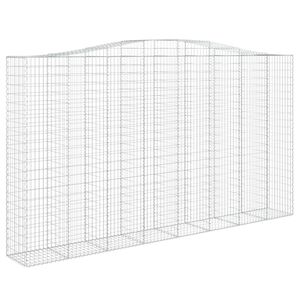 vidaXL Łukowaty kosz gabionowy 400x50x220/240 cm, galwanizowane żelazo
