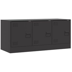 vidaXL Szafka pod telewizor, czarna, 99x39x44 cm, stalowa
