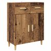 vidaXL Highboard z szufladą Stare drewno 69,5 x 32,5 x 180 cm