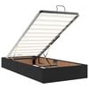 vidaXL Rama łóżka otomana z materacem, czarna, 90x200 cm, ekoskóra