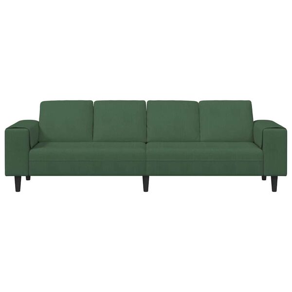 vidaXL Sofa Ciemna zieleń 250 x 77 x 76 cm Tkanina sztruksowa