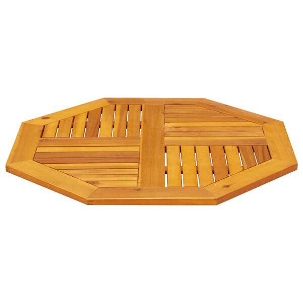 vidaXL Blat do stolika, 80x80x2,2 cm, ośmiokątny, lite drewno akacjowe