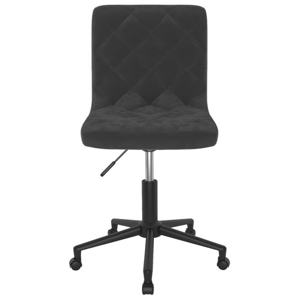 vidaXL Obrotowe krzesła stołowe, 2 szt., czarne, aksamitne