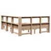 vidaXL Ł&oacute;żko z regałem, bez materaca, 140x200 cm, lite drewno sosnowe