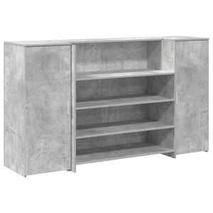 vidaXL Biurko recepcyjne betonowe szare 180x50x103,5 cm drewno klejone