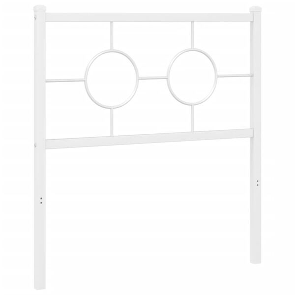 vidaXL Metalowe wymienne wezgłowie, białe, 80 cm