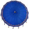vidaXL Baliński Parasol 260 Niebieski 180-190 cm Bawełna i lite drewno