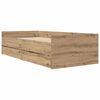 vidaXL Ramka ł&oacute;żka Dąb rzemieślniczy 90 x 200 cm Lite drewno sosnowe