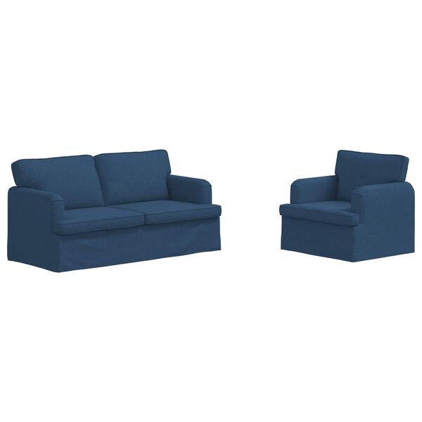 vidaXL Sofa 2 pcs Niebieski