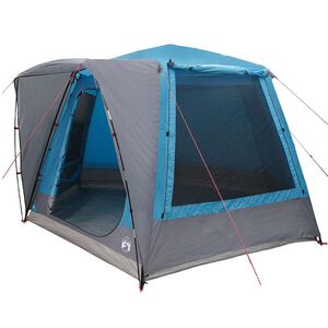 vidaXL Namiot campingowy Domek Niebieski 420 x 420 x 227 cm Poliester