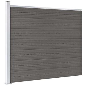 vidaXL Panel ogrodzeniowy z WPC, 175x146 cm, szary