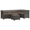 vidaXL 5-osobowa sofa ogrodowa z poduszkami w stylu rattanowym PP