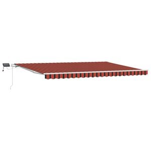 vidaXL Markiza wysuwana pomarańczowy i brązowy 500 &times; 300 cm