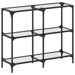 vidaXL Stolik konsolowy z przezroczystym, szklanym blatem, 98x30x81 cm