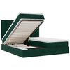 vidaXL Rama ł&oacute;żka otomana z materacami, zielona, 200x200 cm, aksamit