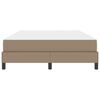 vidaXL Ramka ł&oacute;żka z materacem Cappuccino 140 x 190 cm tkanina