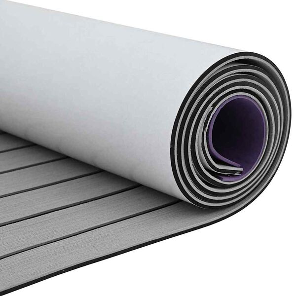 vidaXL Podłoga do łodzi jasnoszary i czarny 240 x 60 cm Pianka EVA