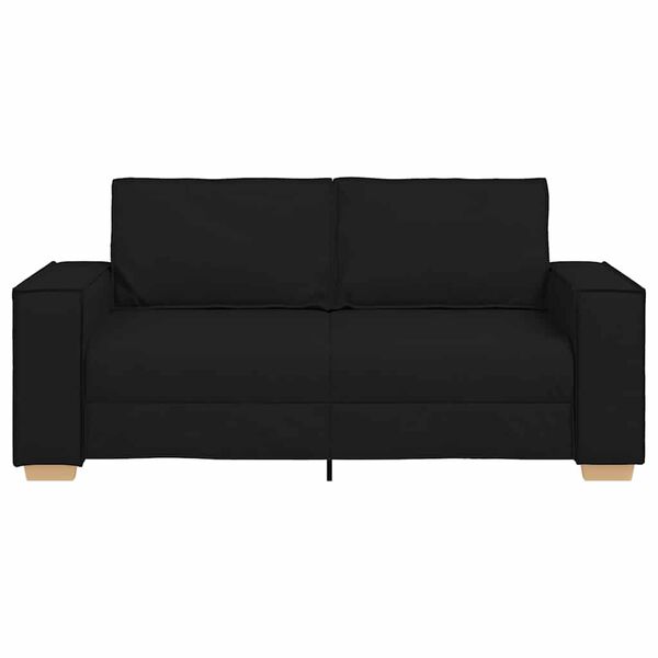 vidaXL Sofa 2-osobowa Czarna 180x78x84 cm Tkanina