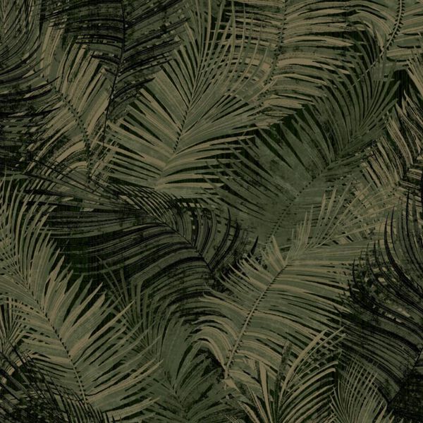 DUTCH WALLCOVERINGS Tapeta Palm, zielona