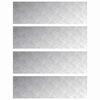 vidaXL Stopień 4 szt. 100 x 30 cm Srebrny Aluminium Prostokątny