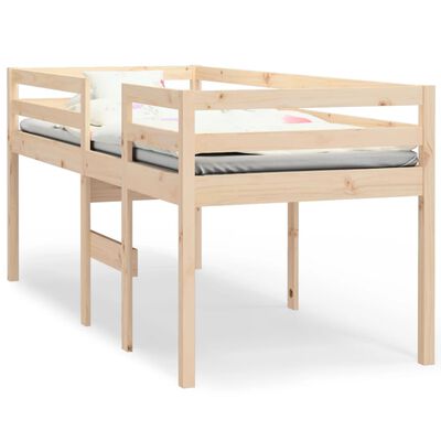 vidaXL Wysokie łóżko, 90x200 cm, lite drewno sosnowe