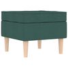 vidaXL Fotel z podn&oacute;żkiem, ciemnozielony, tapicerowany tkaniną