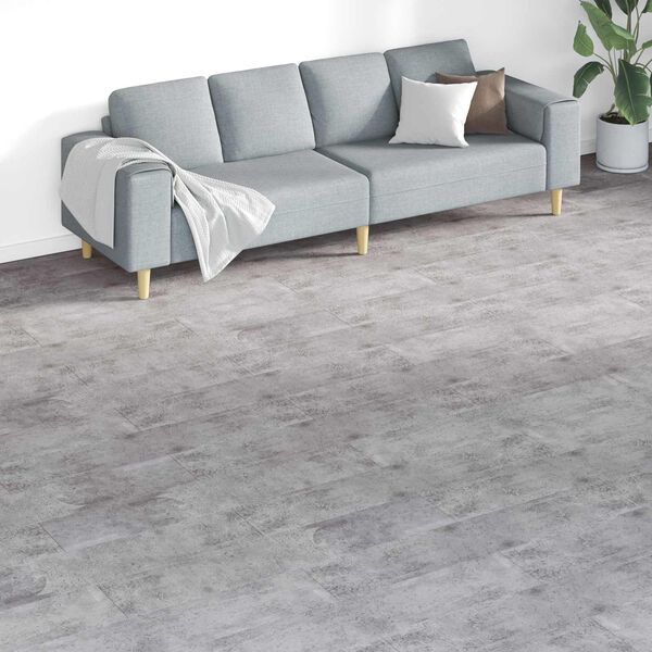 vidaXL Deski podłogowe 18 pcs Cementowy brąz 5,26 m&sup2; PVC