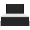 vidaXL Ł&oacute;żko z miejscem na przechowywanie i LED Czarny 140 x 190 cm