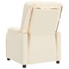 vidaXL Podnoszony fotel masujący, kremowy, obity sztuczną skórą