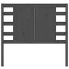 vidaXL Wezgłowie łóżka, szare, 106x4x100 cm, lite drewno sosnowe